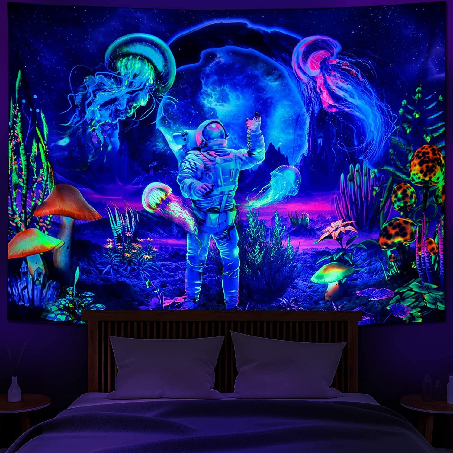 Authentic Astronaut Glow In The Dark Canvas Art 20x16