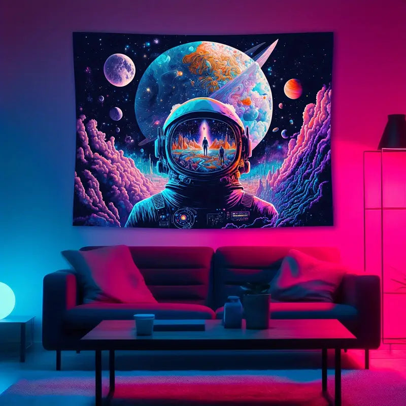 Neon Galaxy Space | Official GlowTapestry UV Art Decor