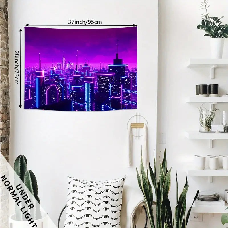 Punk City Pattern | Official GlowTapestry UV Art Decor