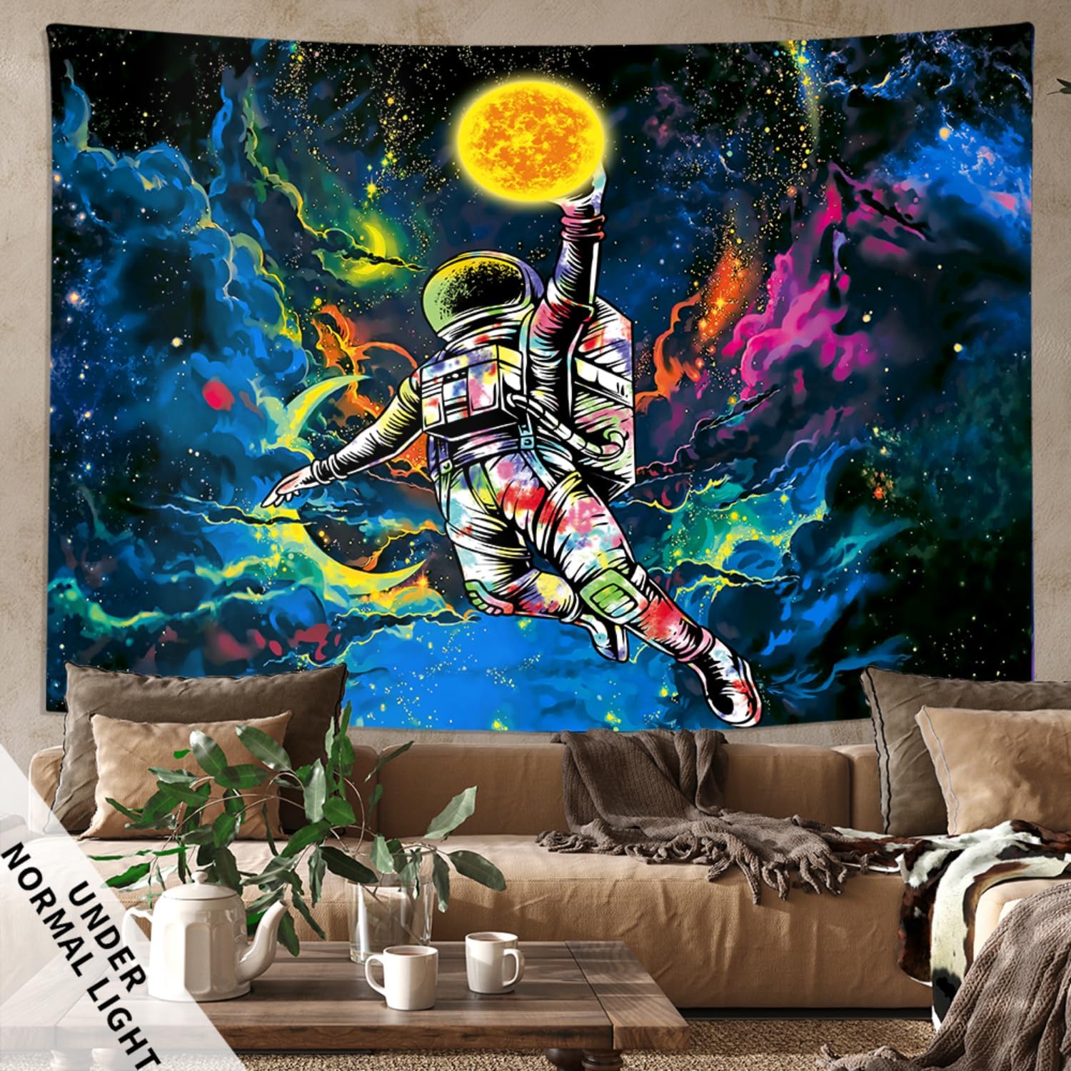 Astronaut Solar Dunk | Official GlowTapestry UV Art Decor