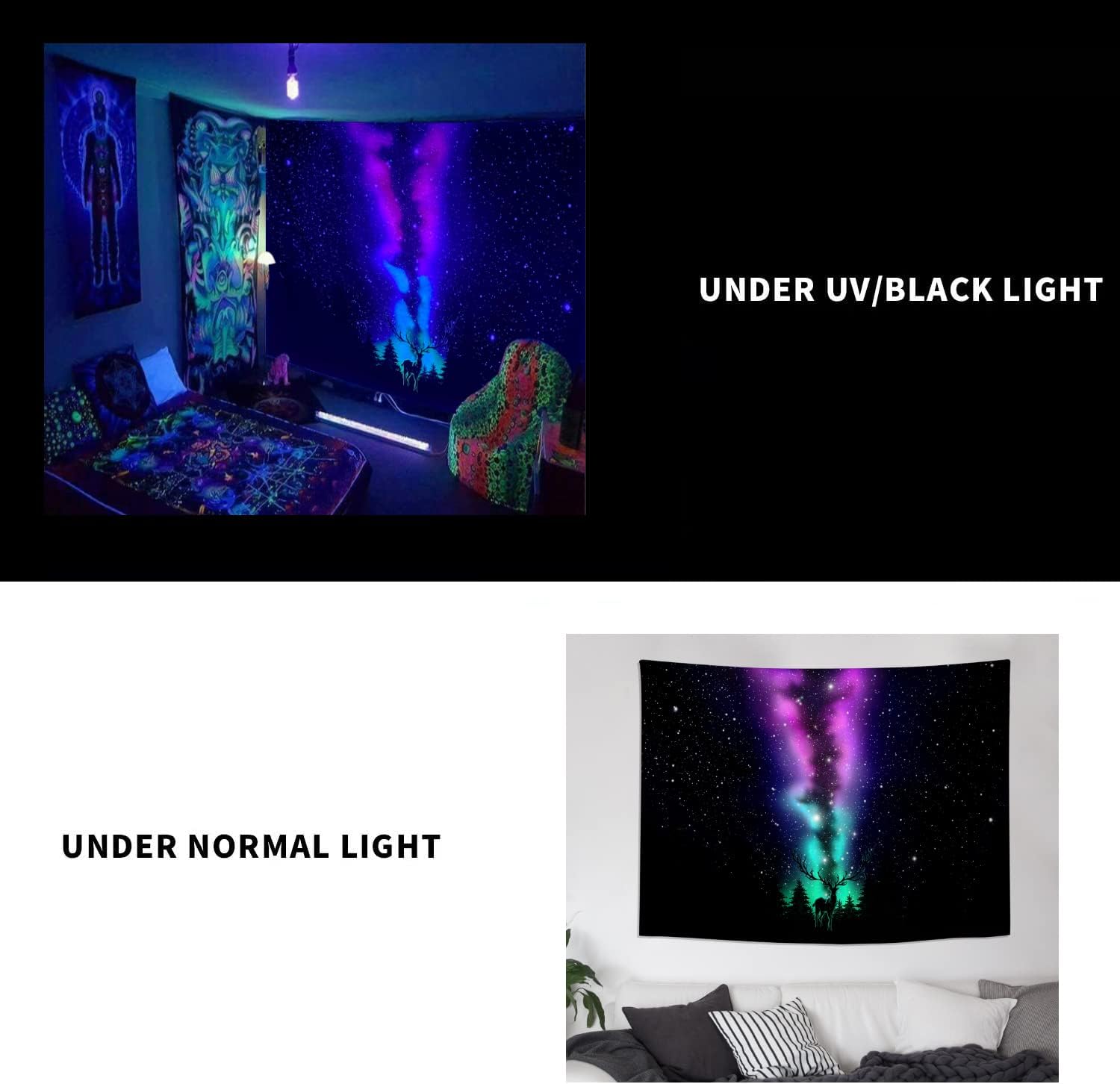 Aurora Vibes | Official GlowTapestry UV Art Decor