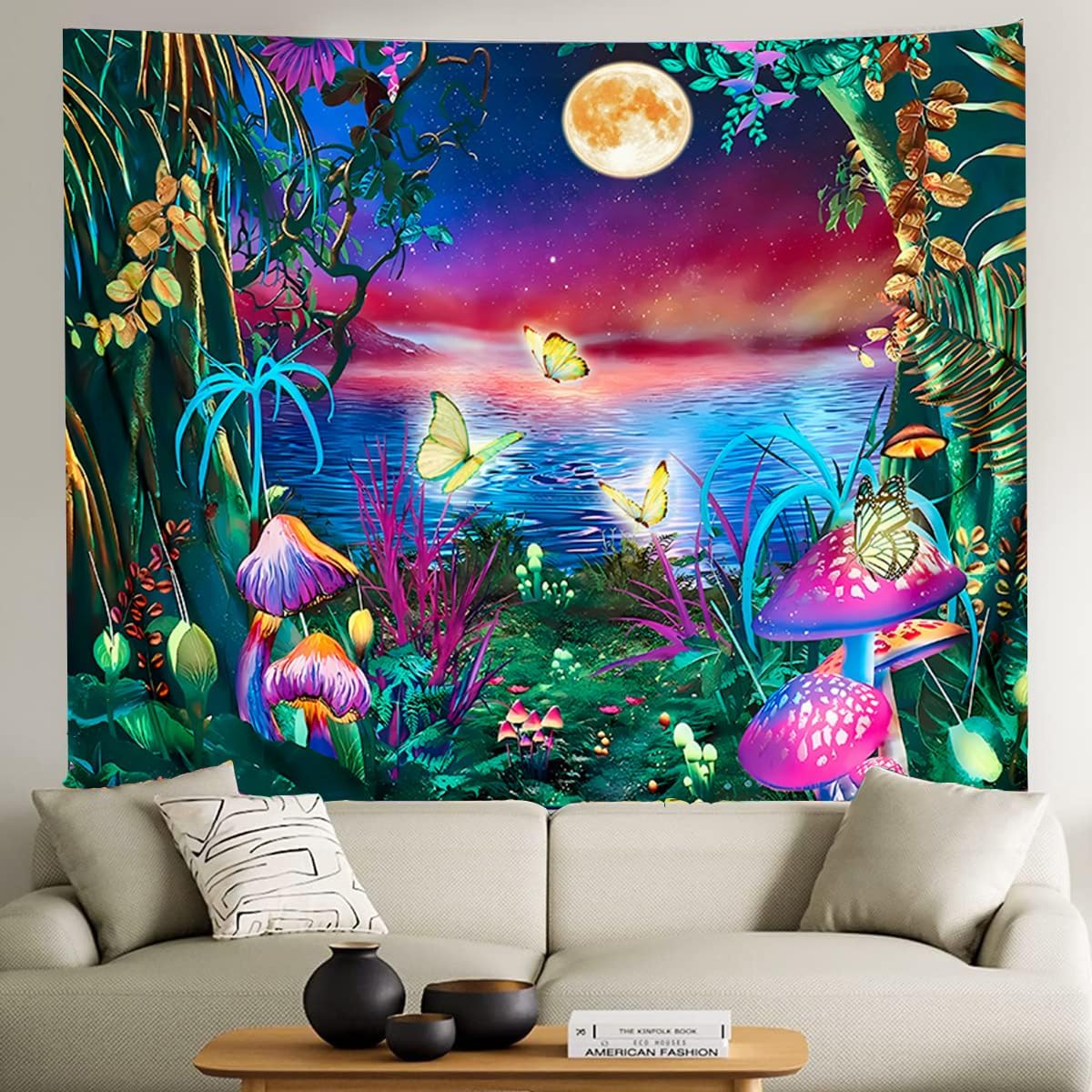 Butterfly Lake Forest | Official GlowTapestry UV Art Decor