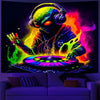 Cool Aliens DJing | Official GlowTapestry UV Art Decor