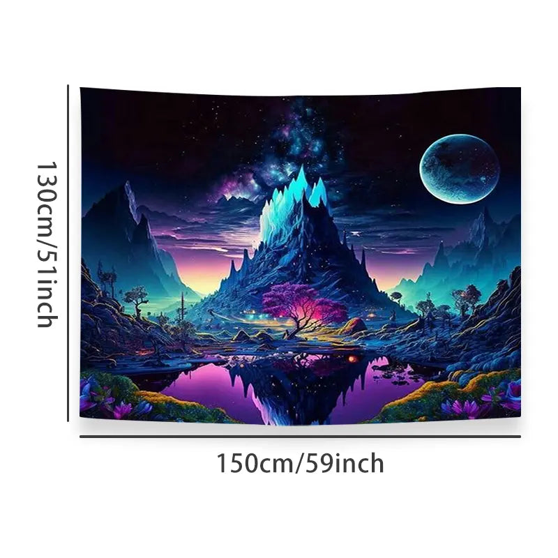 Colorful Starry Sky | Official GlowTapestry UV Art Decor