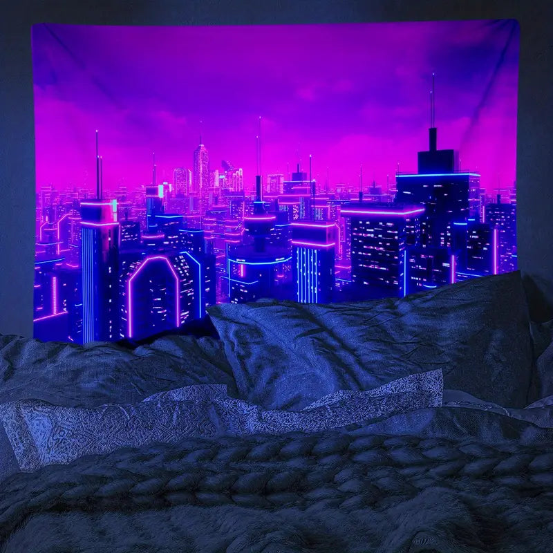 Punk City Pattern | Official GlowTapestry UV Art Decor