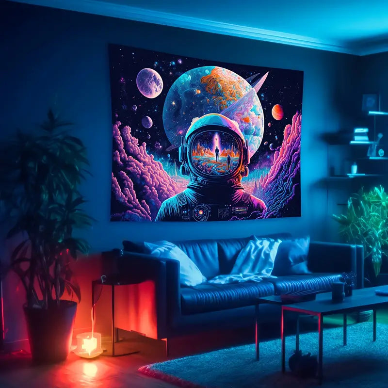 Neon Galaxy Space | Official GlowTapestry UV Art Decor