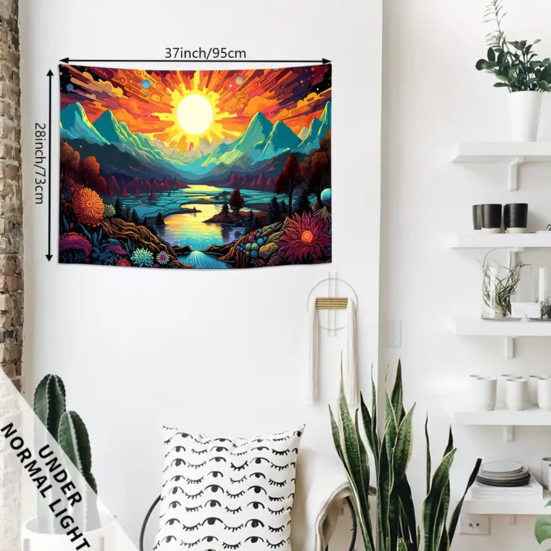 Sun Mountain | Official GlowTapestry UV Art Decor