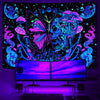 Butterfly Moon Skull Phase | Official GlowTapestry UV Art Decor