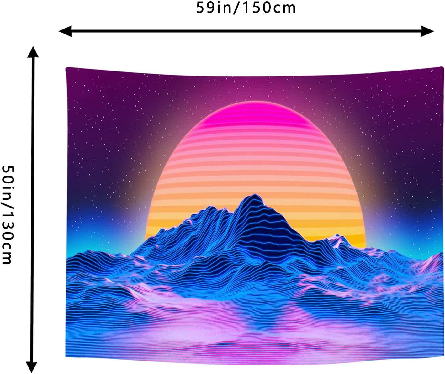 Sun Rise Mountain | Official GlowTapestry UV Art Decor