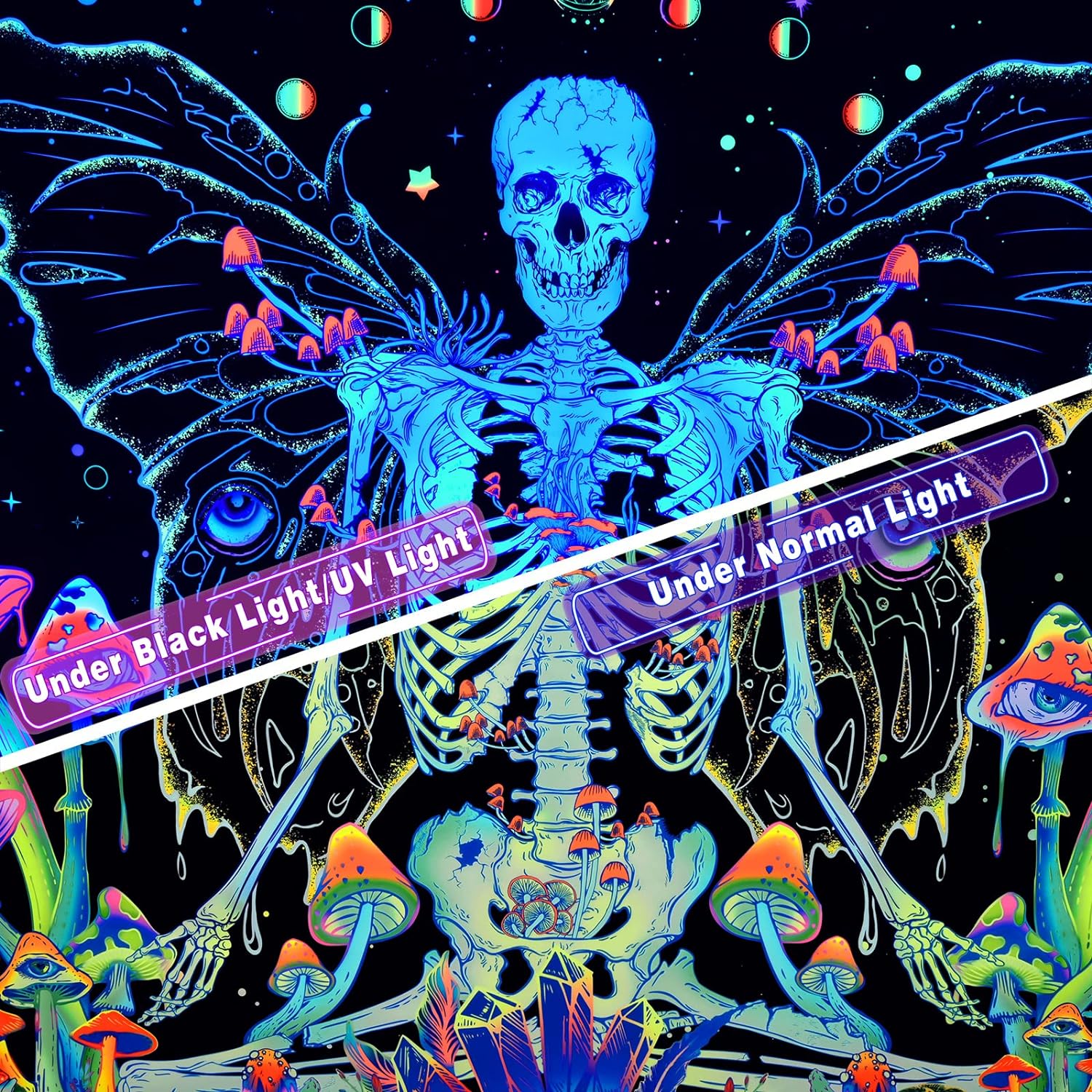 Skeleton Butterfly | Official GlowTapestry UV Art Decor