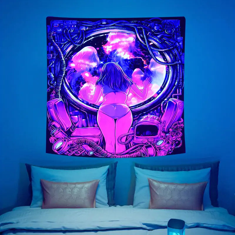 Her Planetary Journey | Official GlowTapestry UV Art Decor