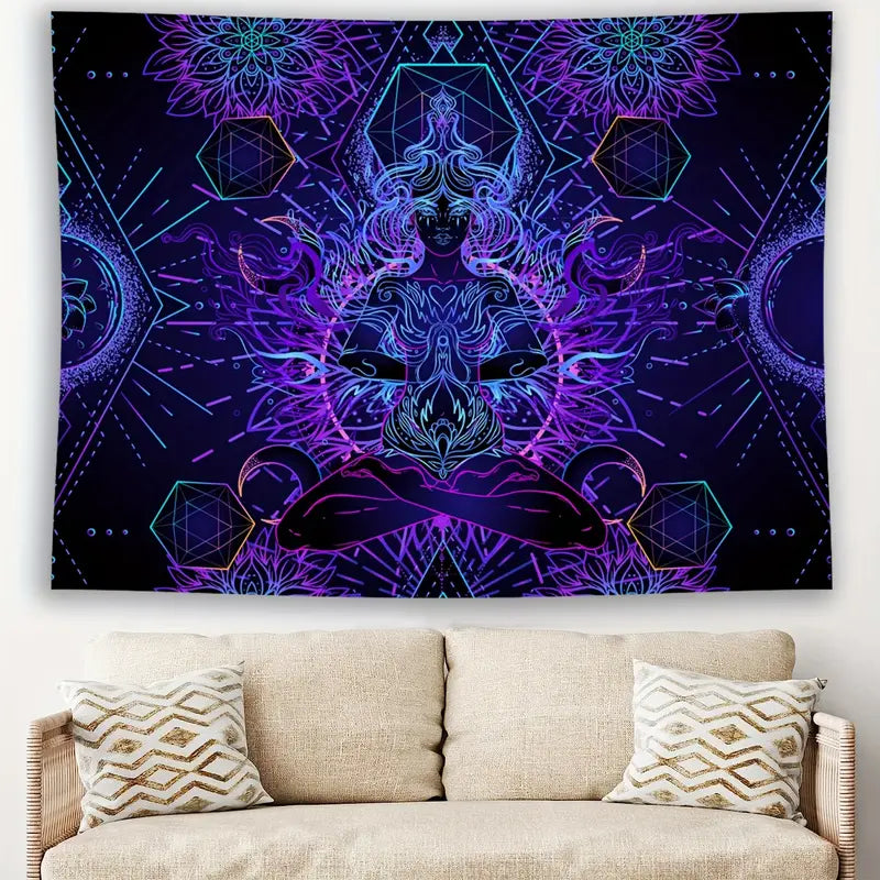 Neon Hippie | Official GlowTapestry UV Art Decor