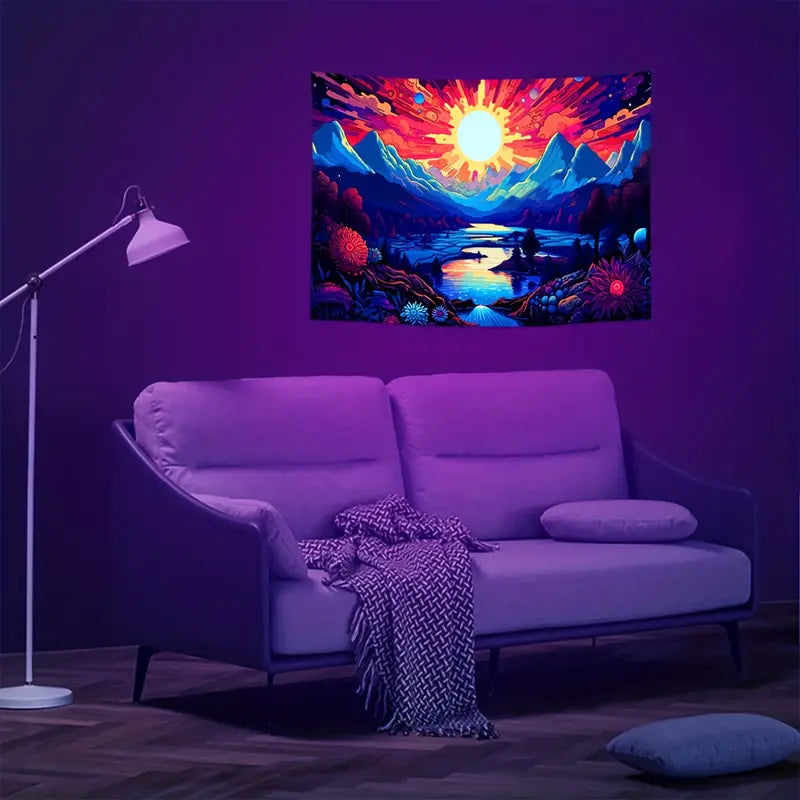 Sun Mountain | Official GlowTapestry UV Art Decor