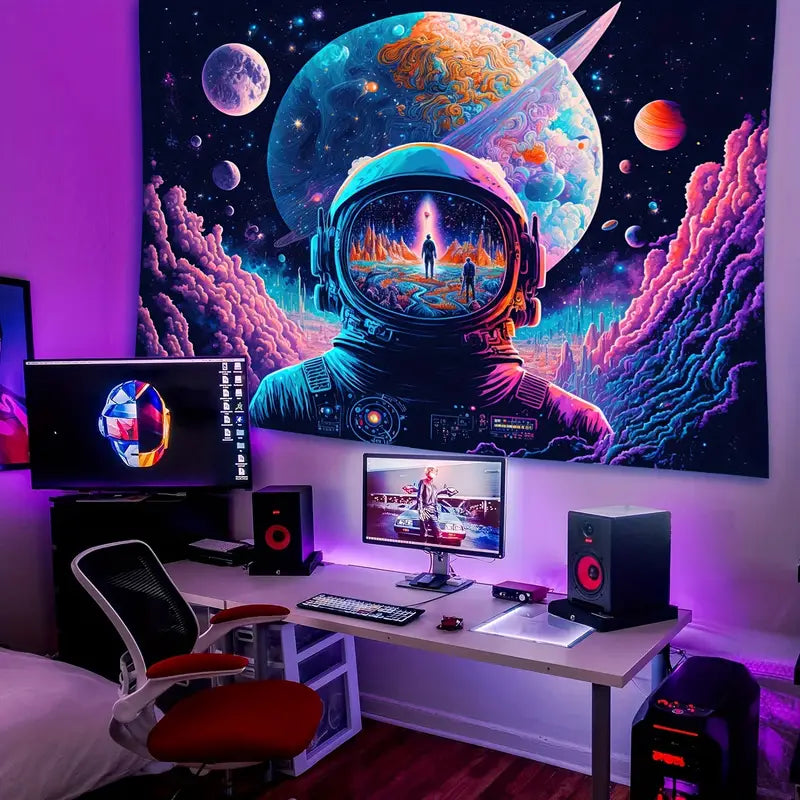 Neon Galaxy Space | Official GlowTapestry UV Art Decor