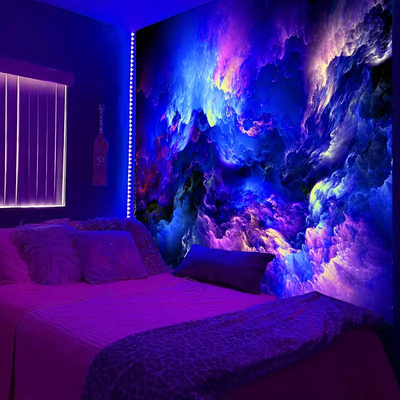 Colourful Modern Galaxy | Official GlowTapestry UV Art Decor