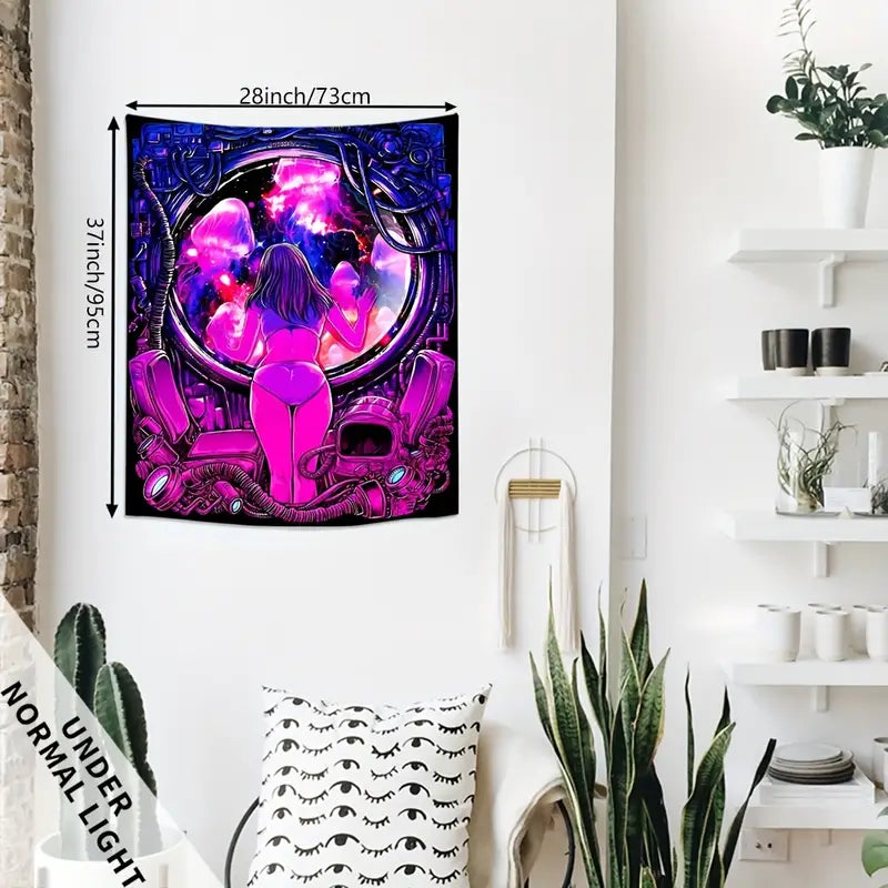 Her Planetary Journey | Official GlowTapestry UV Art Decor