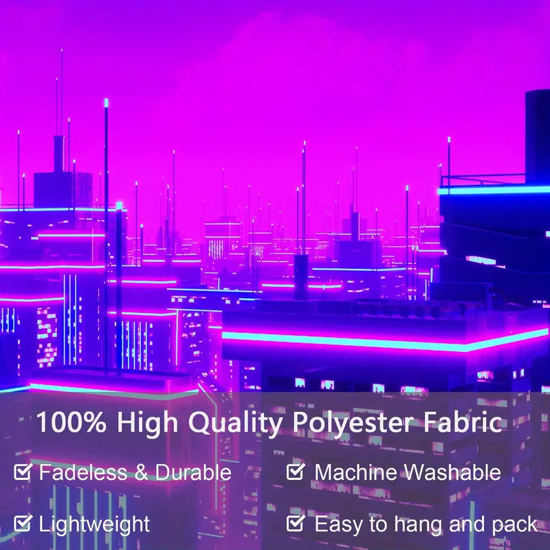 Punk City Pattern | Official GlowTapestry UV Art Decor