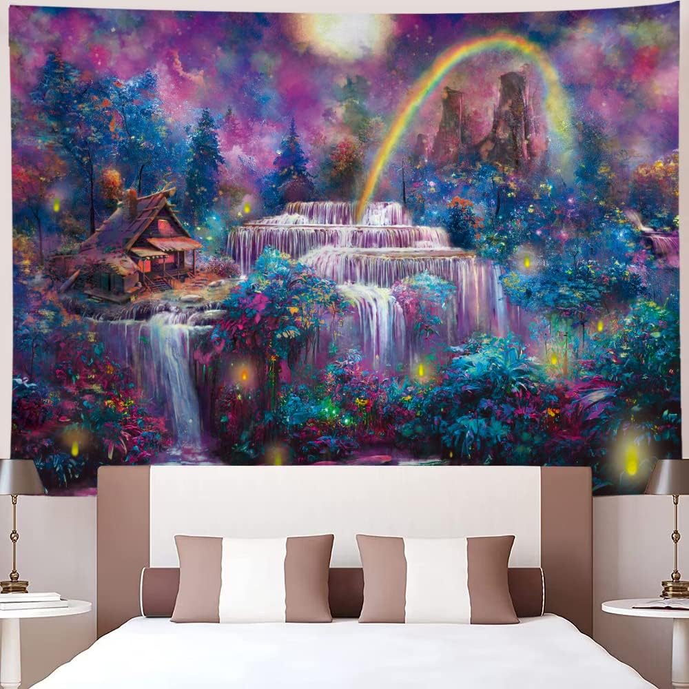 Waterfall Rainbow | Official GlowTapestry UV Art Decor