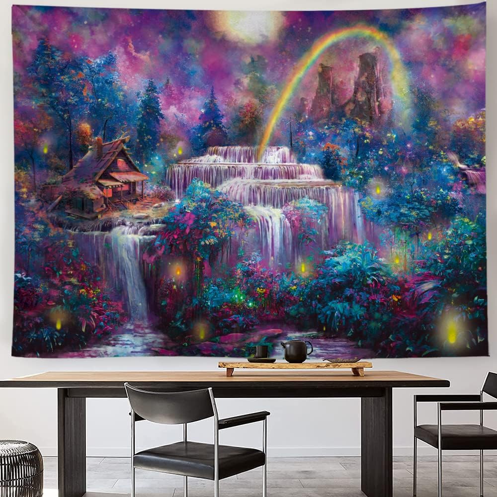 Waterfall Rainbow | Official GlowTapestry UV Art Decor