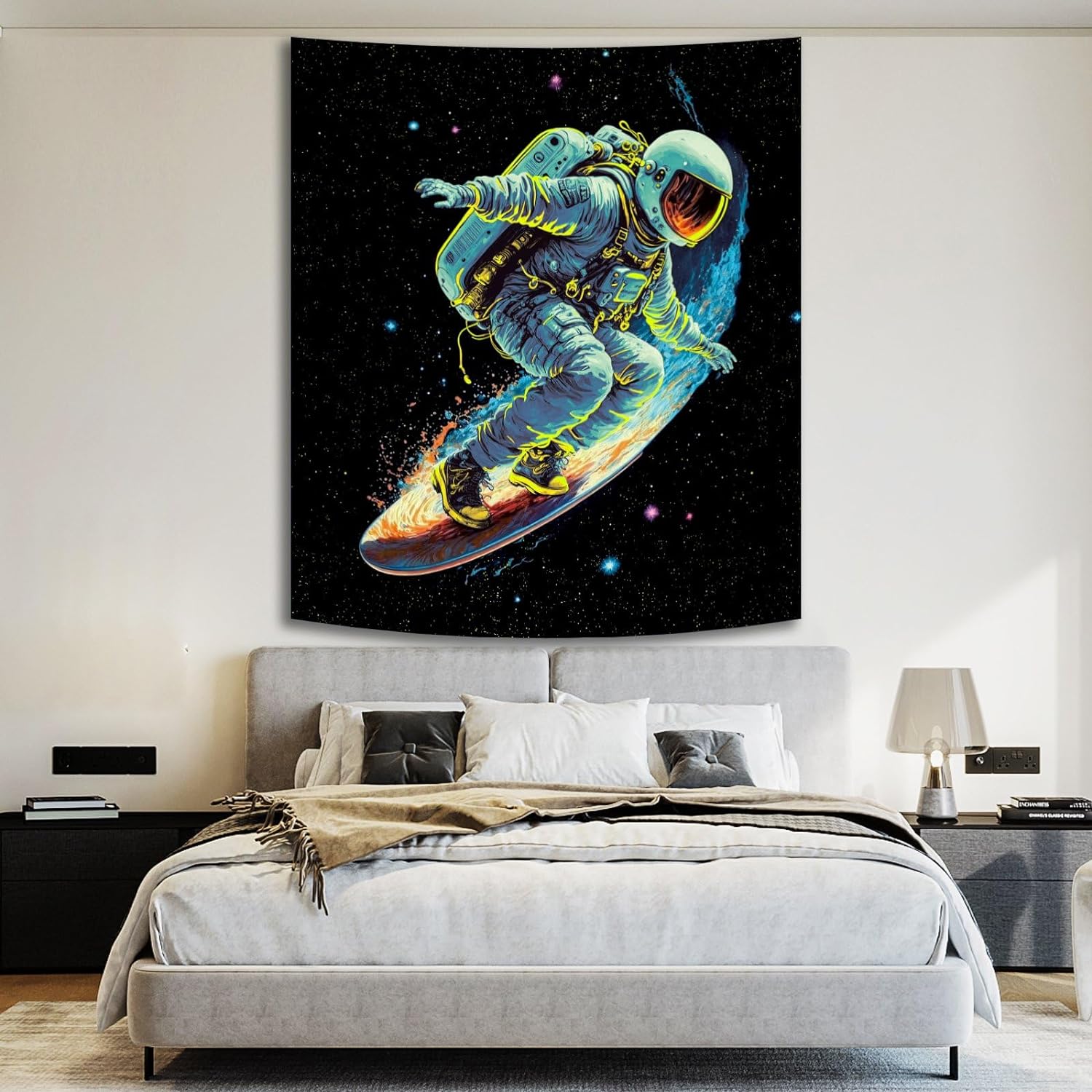 Astronaut Surfing | Official GlowTapestry UV Art Decor