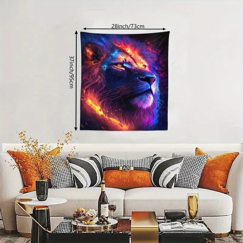 Lion Tapestry | Official GlowTapestry UV Art Decor