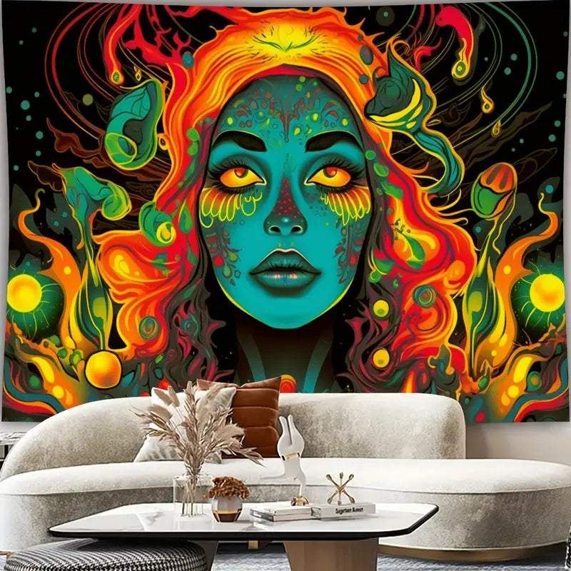 Hippie Blacklight UV | Official GlowTapestry UV Art Decor