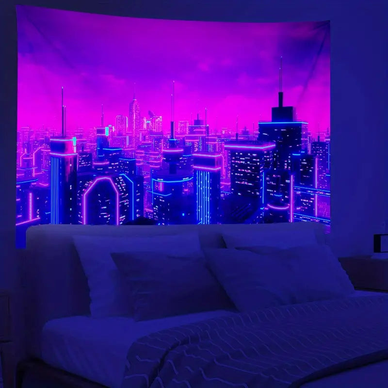 Punk City Pattern | Official GlowTapestry UV Art Decor