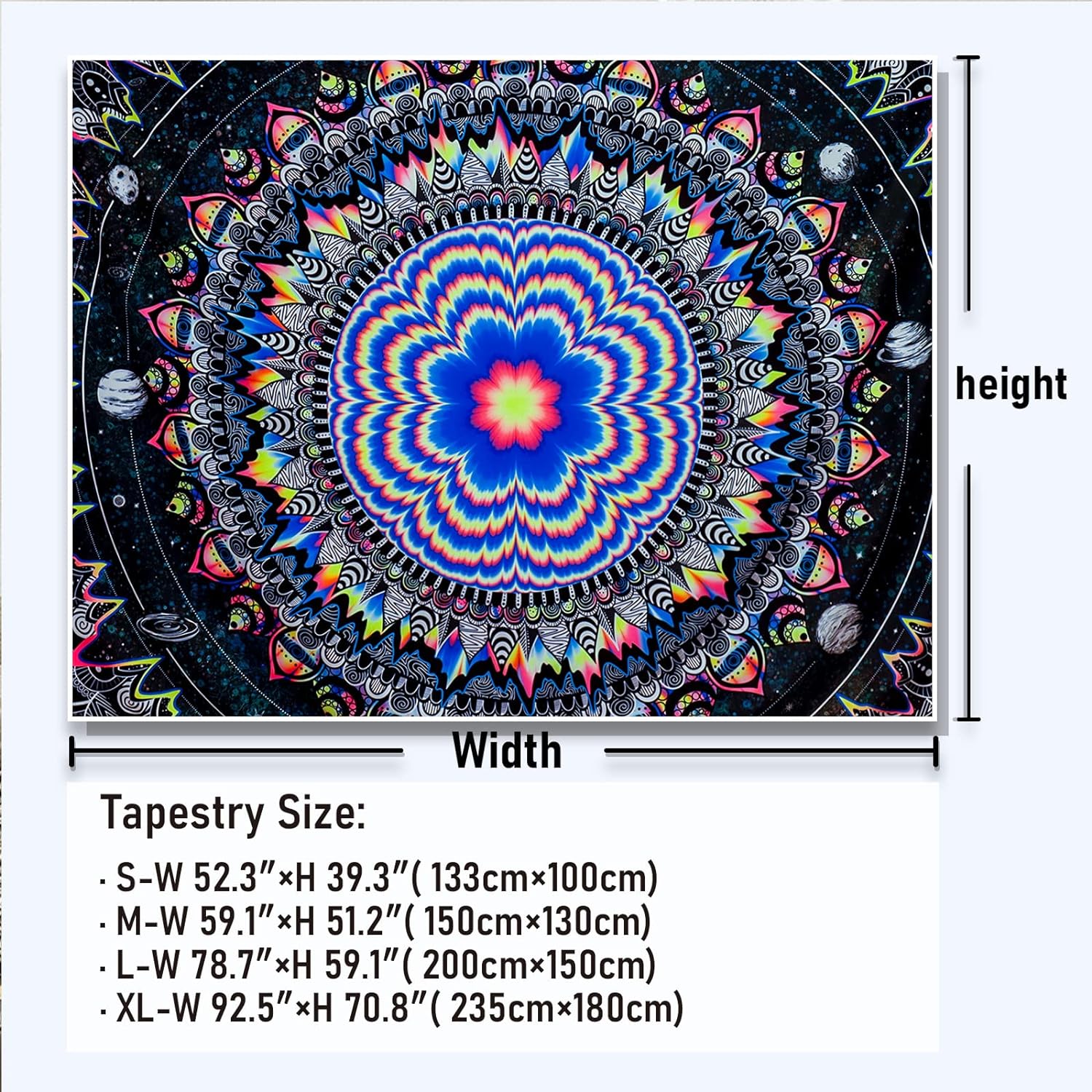 Amonercvita Mandala | Official GlowTapestry UV Art Decor