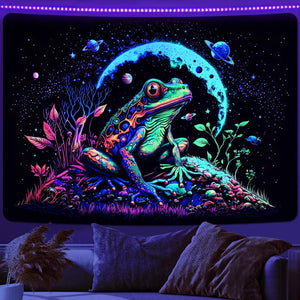 Space Frog | Official GlowTapestry UV Art Decor