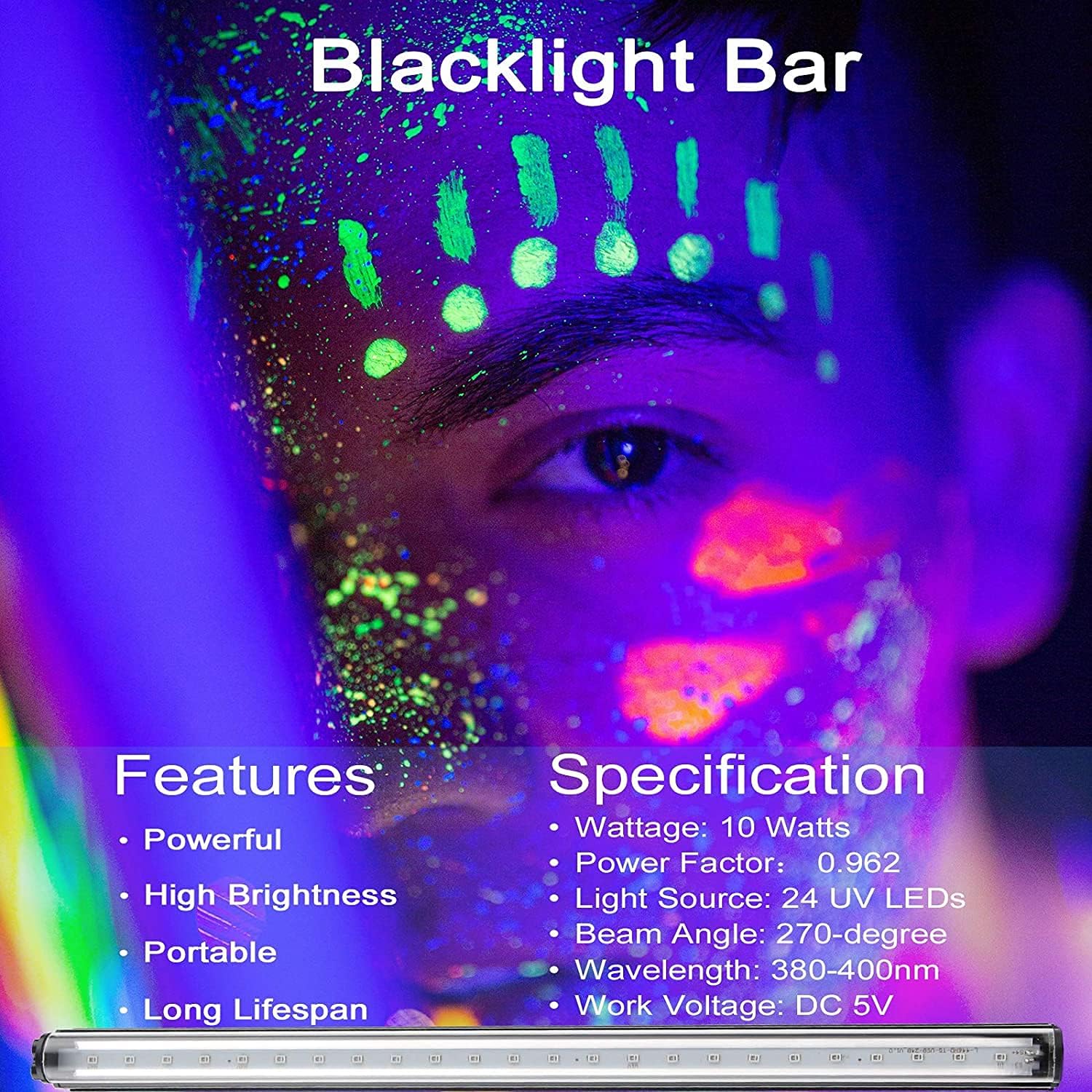 UV LED Black Light Bar