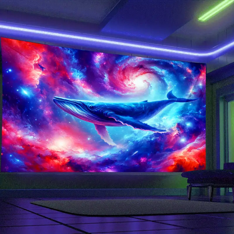 Galaxy Whale | Official GlowTapestry UV Art Decor