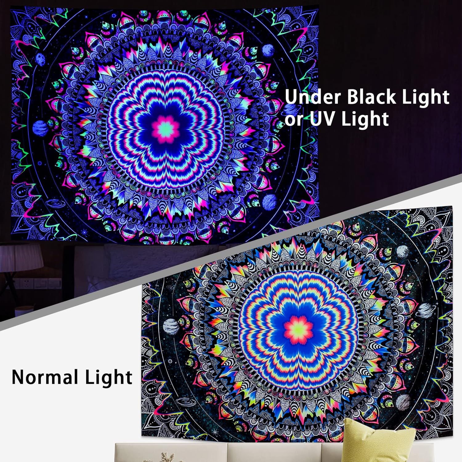 Amonercvita Mandala | Official GlowTapestry UV Art Decor