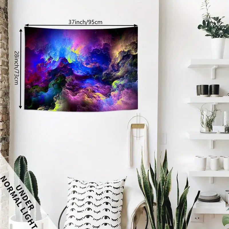 Colourful Modern Galaxy | Official GlowTapestry UV Art Decor