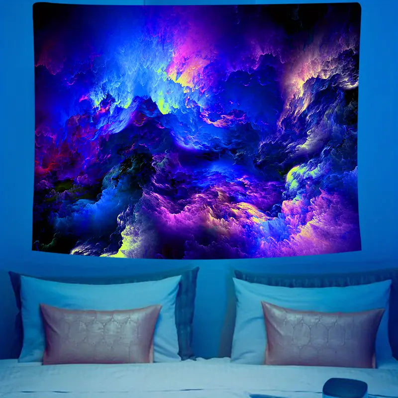 Colourful Modern Galaxy | Official GlowTapestry UV Art Decor