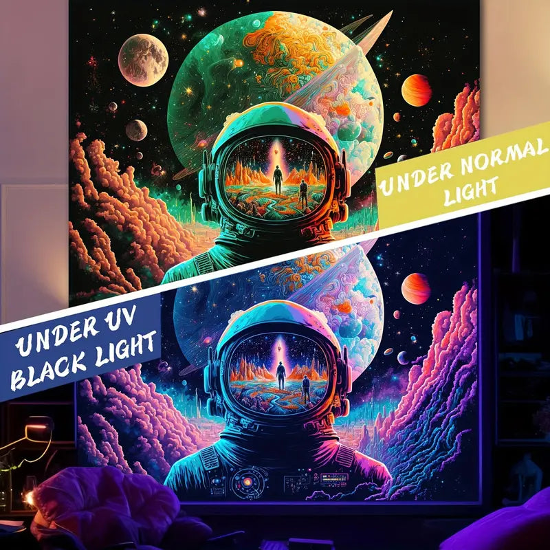 Neon Galaxy Space | Official GlowTapestry UV Art Decor