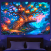 Enchanted Treehouse Haven | Official GlowTapestry UV Art Decor