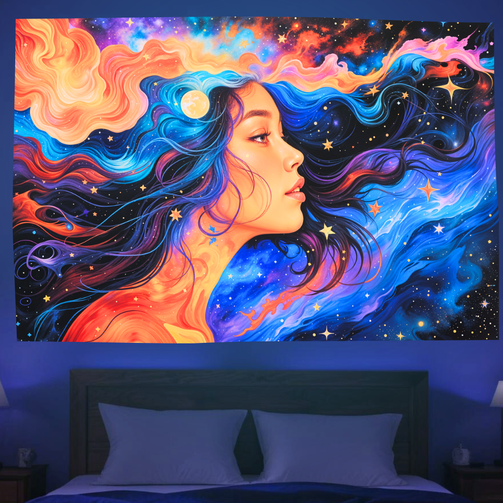 Celestial Flow | Official GlowTapestry UV Art Decor