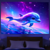 Cosmic Dolphin Dreams | Official GlowTapestry UV Art Decor