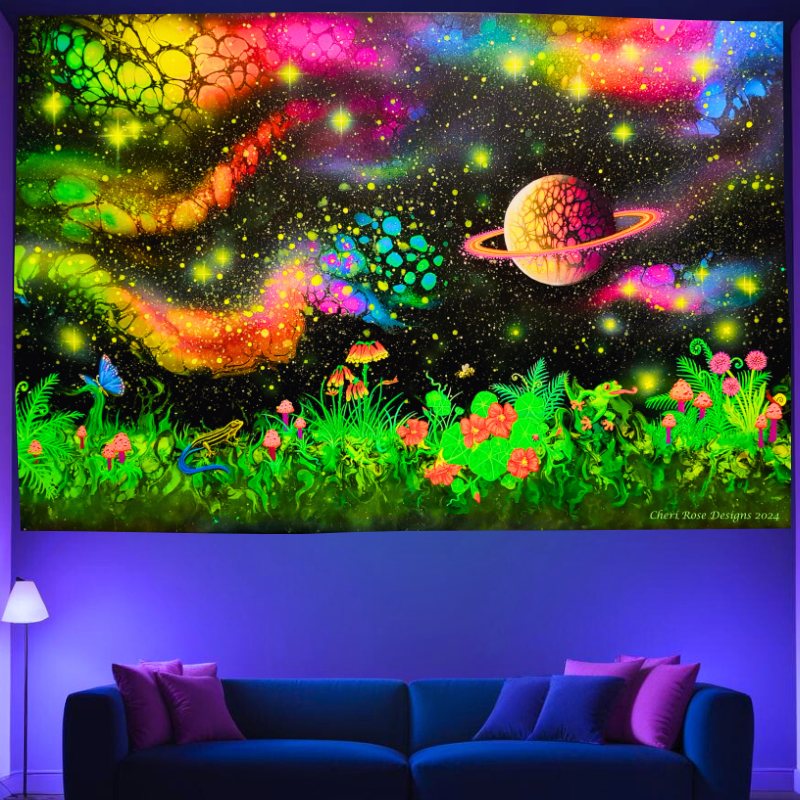 In the Night Garden | Official GlowTapestry UV Art Decor