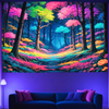 Neon Forest Pathway | Official GlowTapestry UV Art Decor