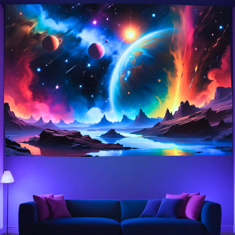 Celestial Harmony | Official GlowTapestry UV Art Decor