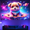 Galactic Puppy Adventure | Official GlowTapestry UV Art Decor