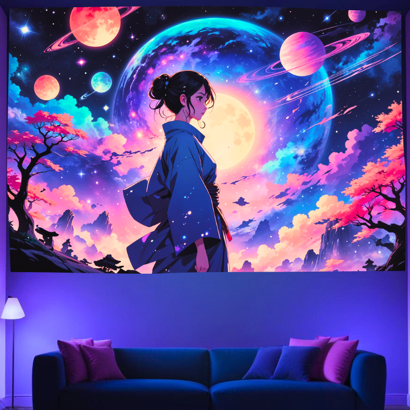 Galactic Whisper | Official GlowTapestry UV Art Decor