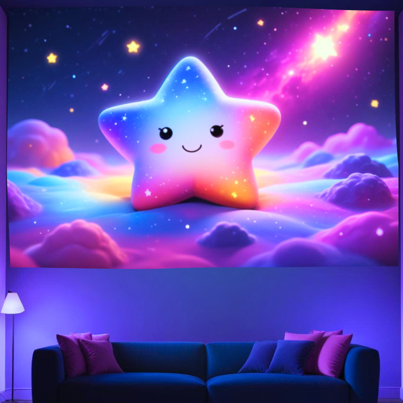 Starry Smile | Official GlowTapestry UV Art Decor