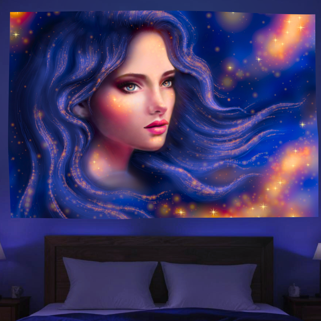 Cosmic Godess | Official GlowTapestry UV Art Decor