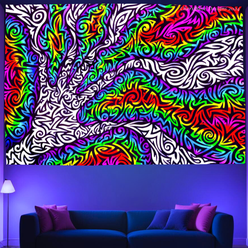 Touch and Connection | Official GlowTapestry UV Art Decor