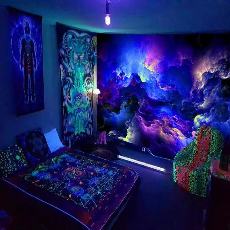 Colourful Modern Galaxy | Official GlowTapestry UV Art Decor