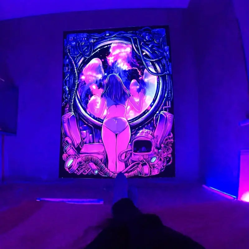 Her Planetary Journey | Official GlowTapestry UV Art Decor