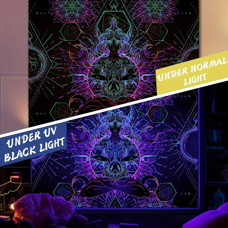 Neon Hippie | Official GlowTapestry UV Art Decor