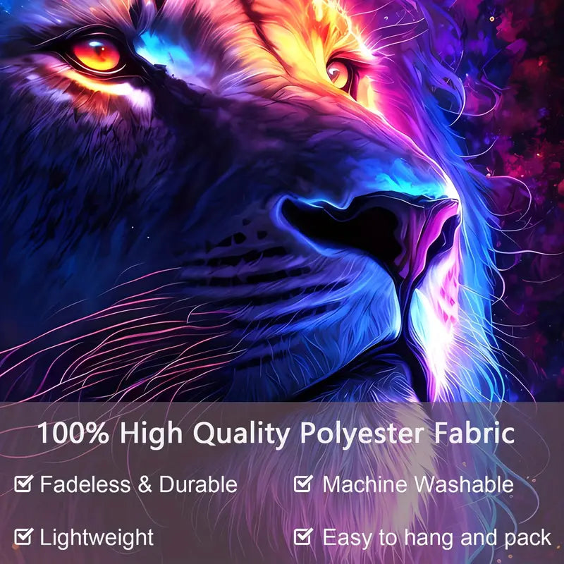 Lion Tapestry | Official GlowTapestry UV Art Decor